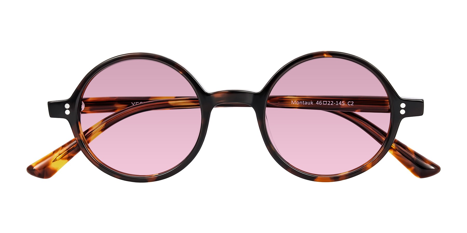 Folded Front of Montauk in Tortoise with Light Wine Tinted Lenses