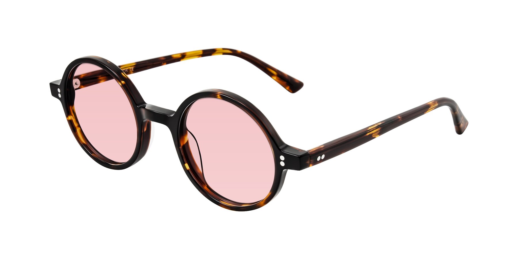 Angle of Montauk in Tortoise with Light Garnet Tinted Lenses