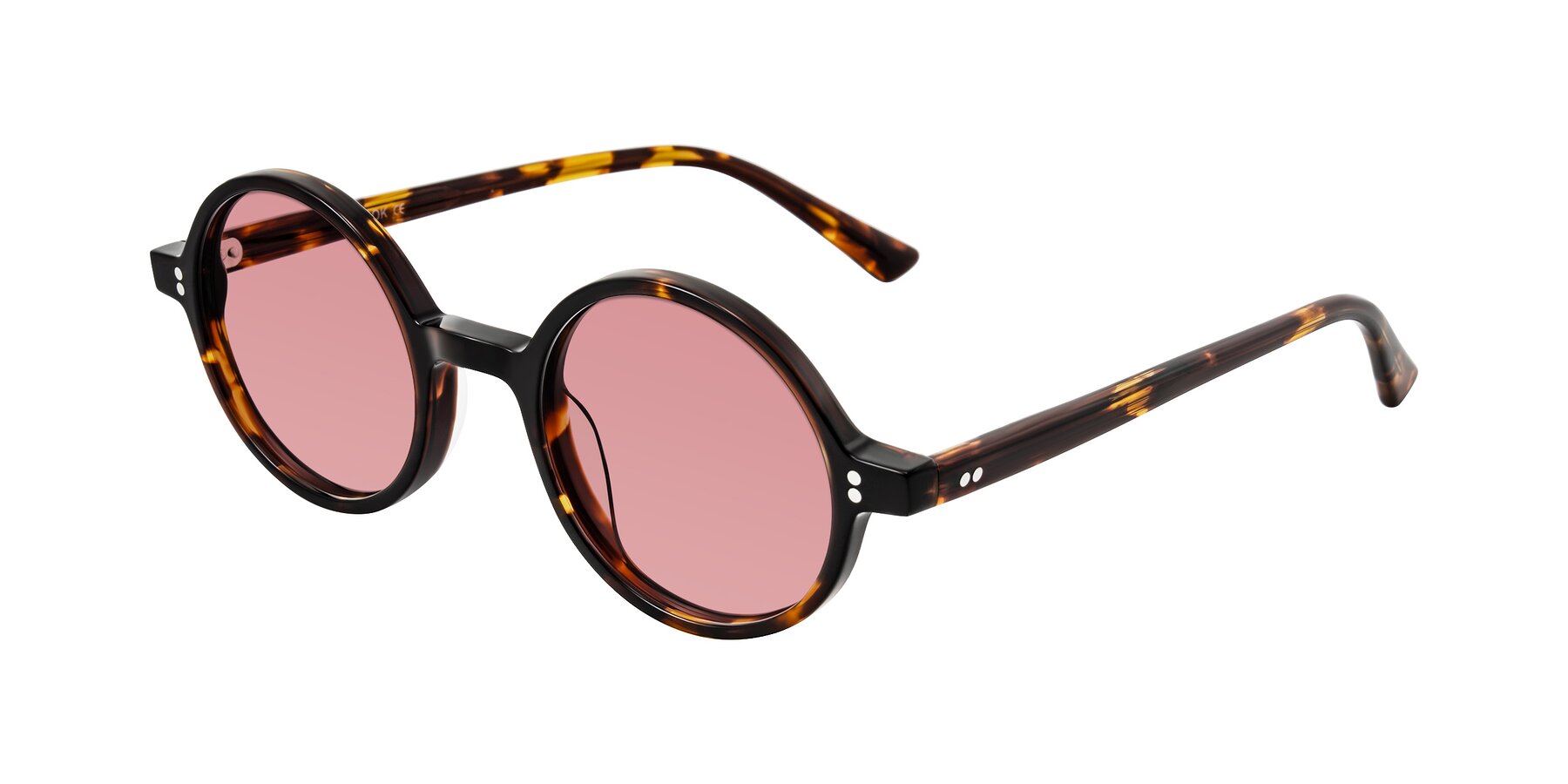 Angle of Montauk in Tortoise with Medium Garnet Tinted Lenses