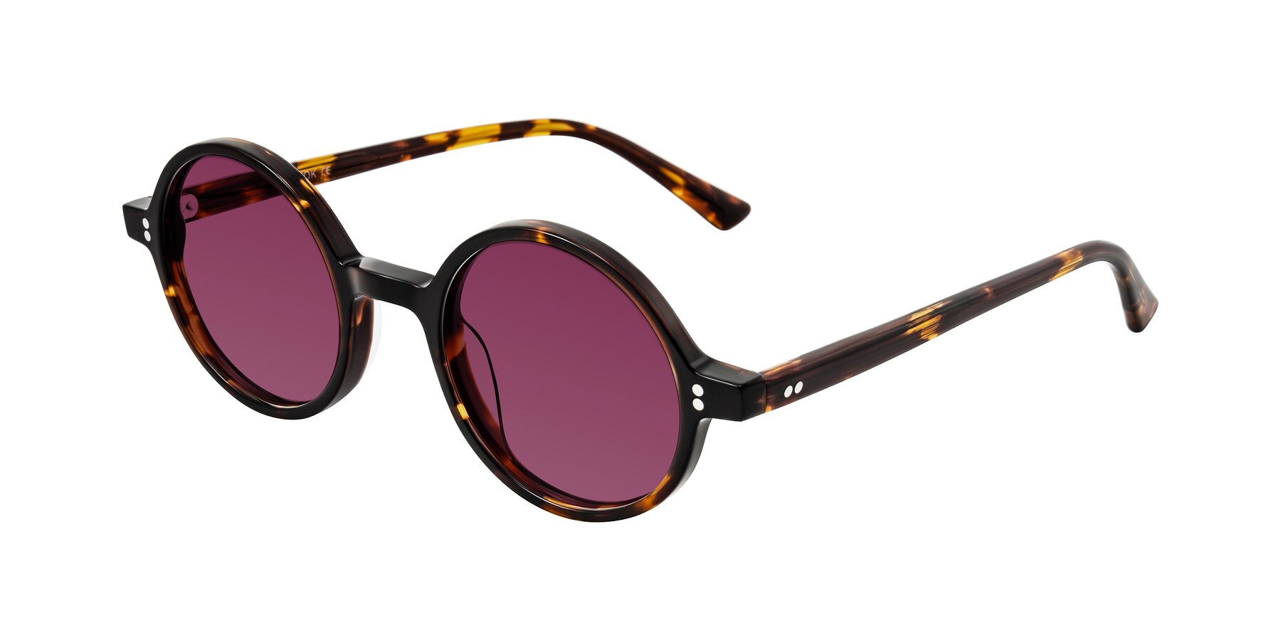 Angle of Montauk in Tortoise with Wine Tinted Lenses