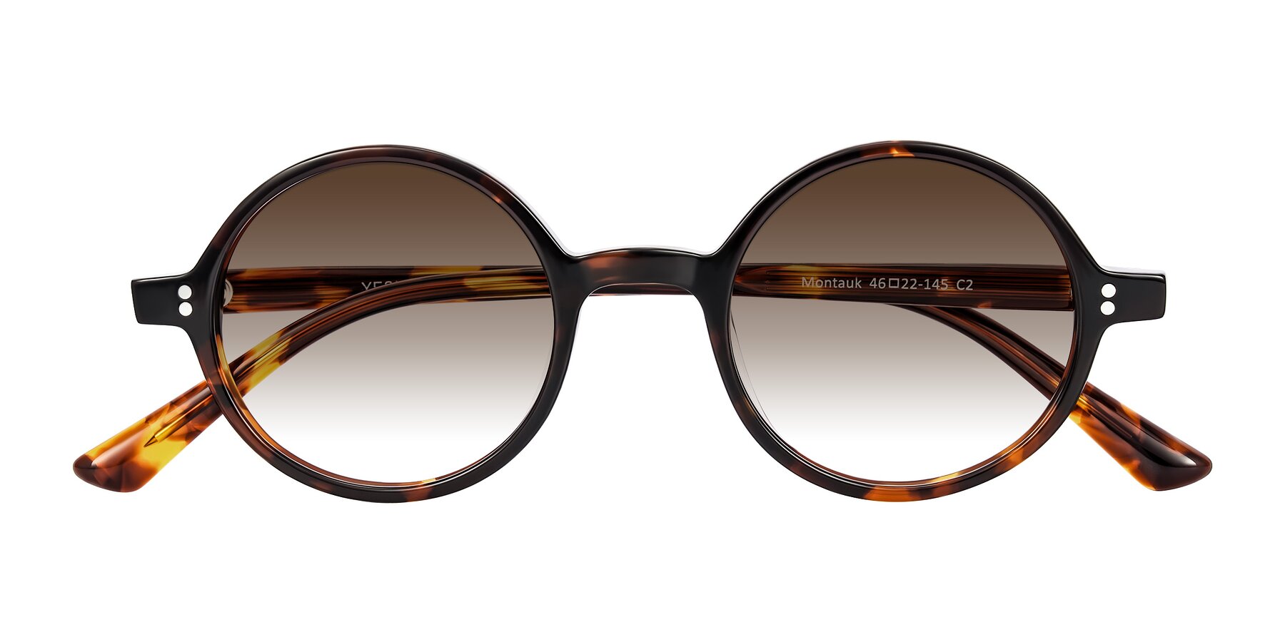 Folded Front of Montauk in Tortoise with Brown Gradient Lenses