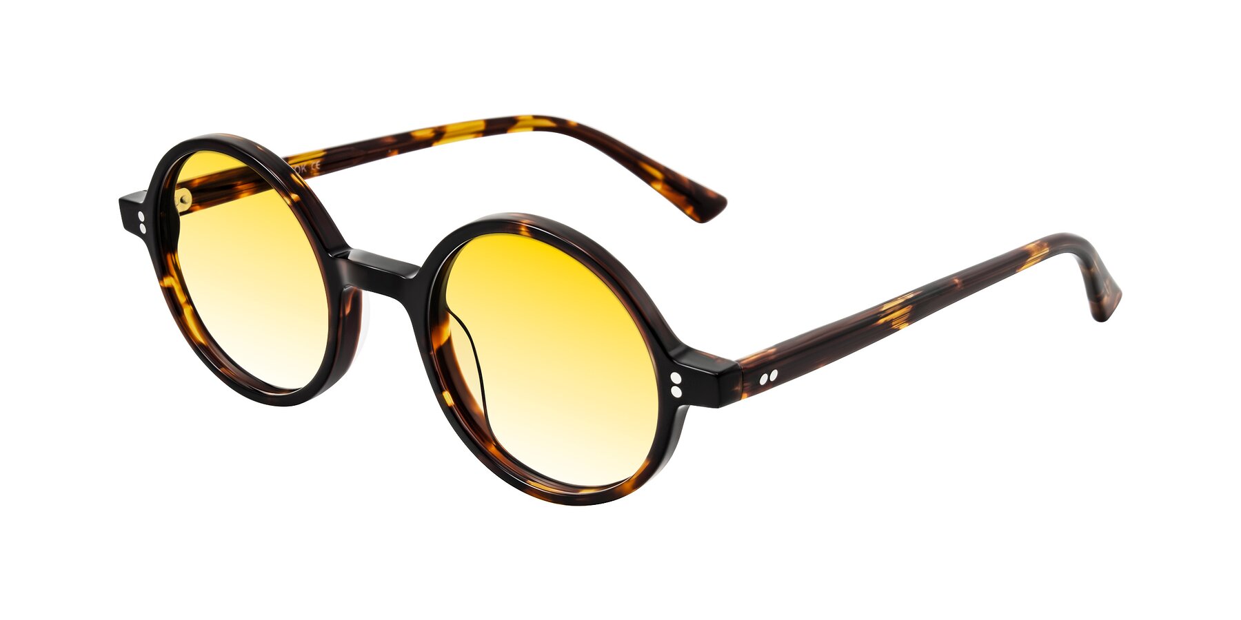 Angle of Montauk in Tortoise with Yellow Gradient Lenses