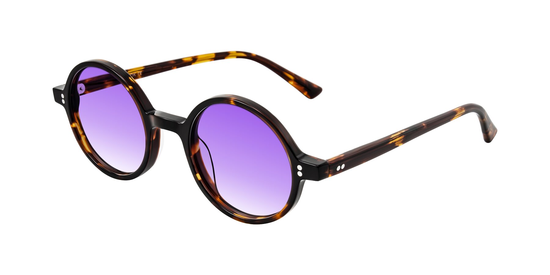 Angle of Montauk in Tortoise with Purple Gradient Lenses