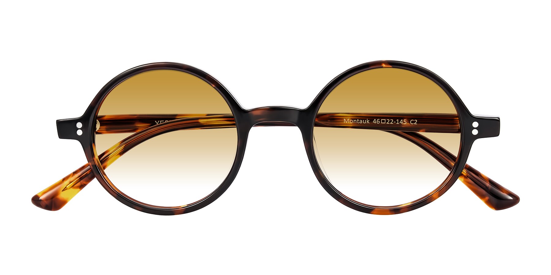 Folded Front of Montauk in Tortoise with Champagne Gradient Lenses