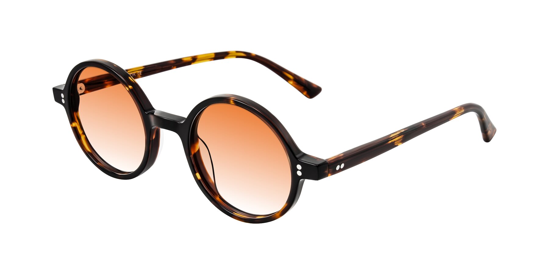 Angle of Montauk in Tortoise with Orange Gradient Lenses