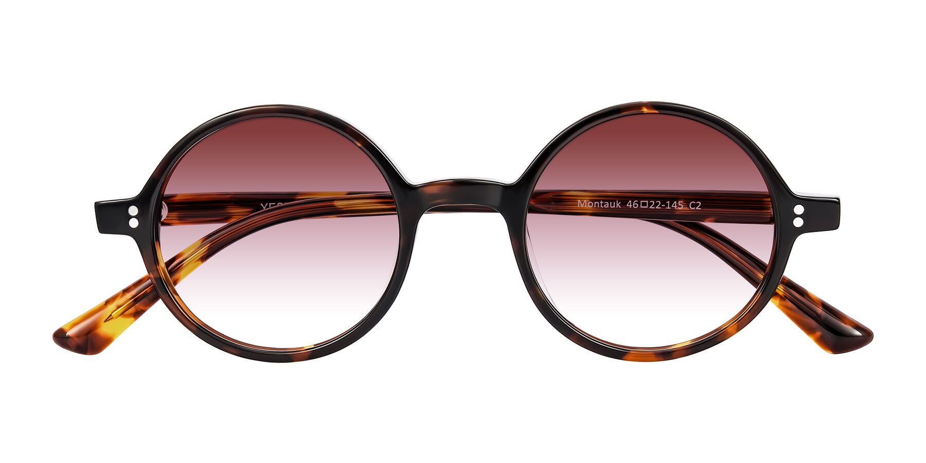 Folded Front of Montauk in Tortoise with Garnet Gradient Lenses