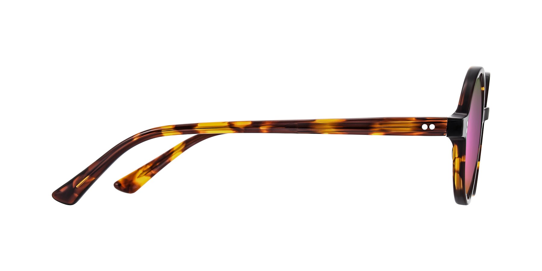 Side of Montauk in Tortoise with Pink Mirrored Lenses