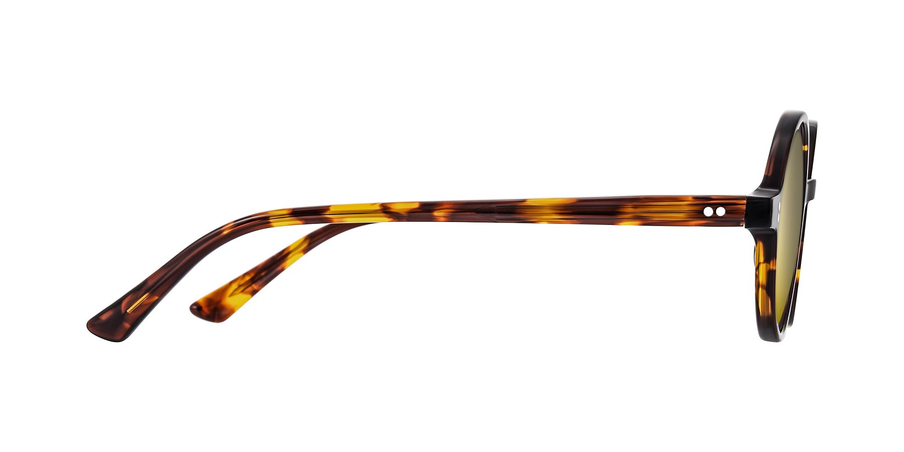Side of Montauk in Tortoise with Gold Mirrored Lenses