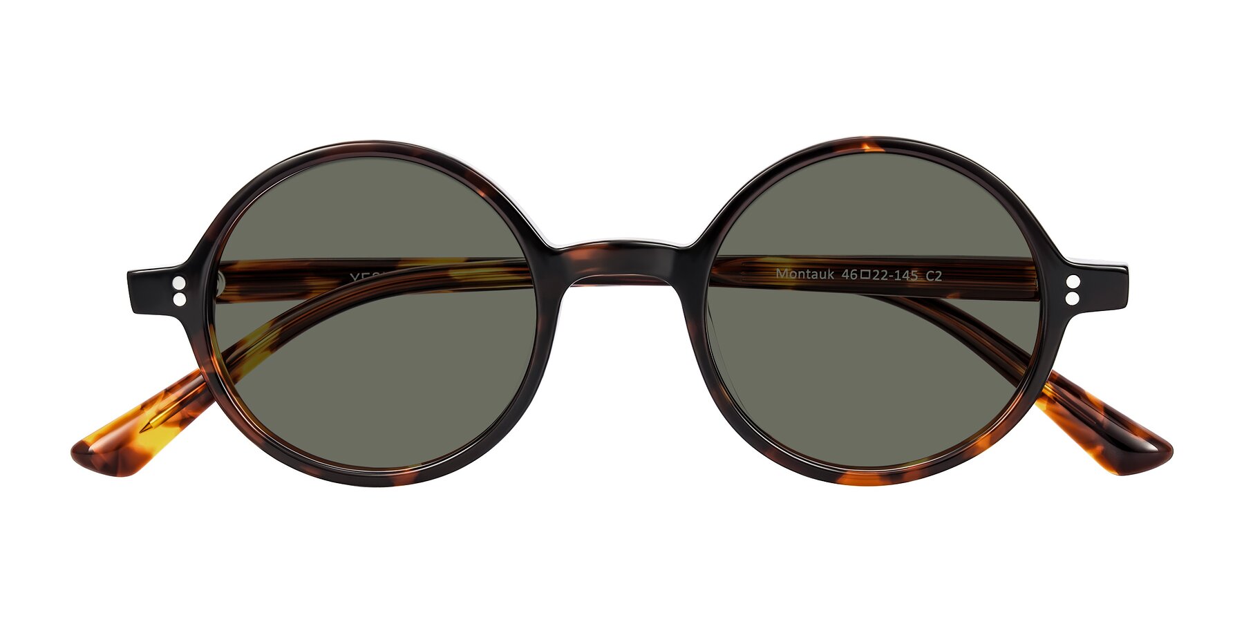 Folded Front of Montauk in Tortoise with Gray Polarized Lenses