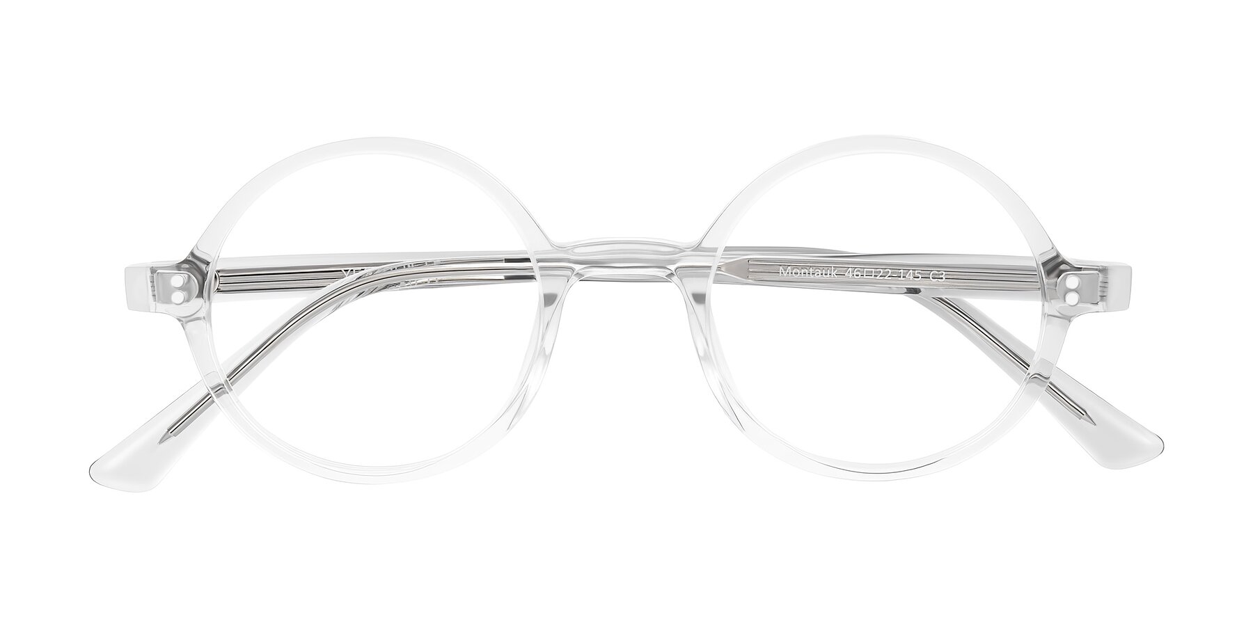 Folded Front of Montauk in Clear with Clear Eyeglass Lenses
