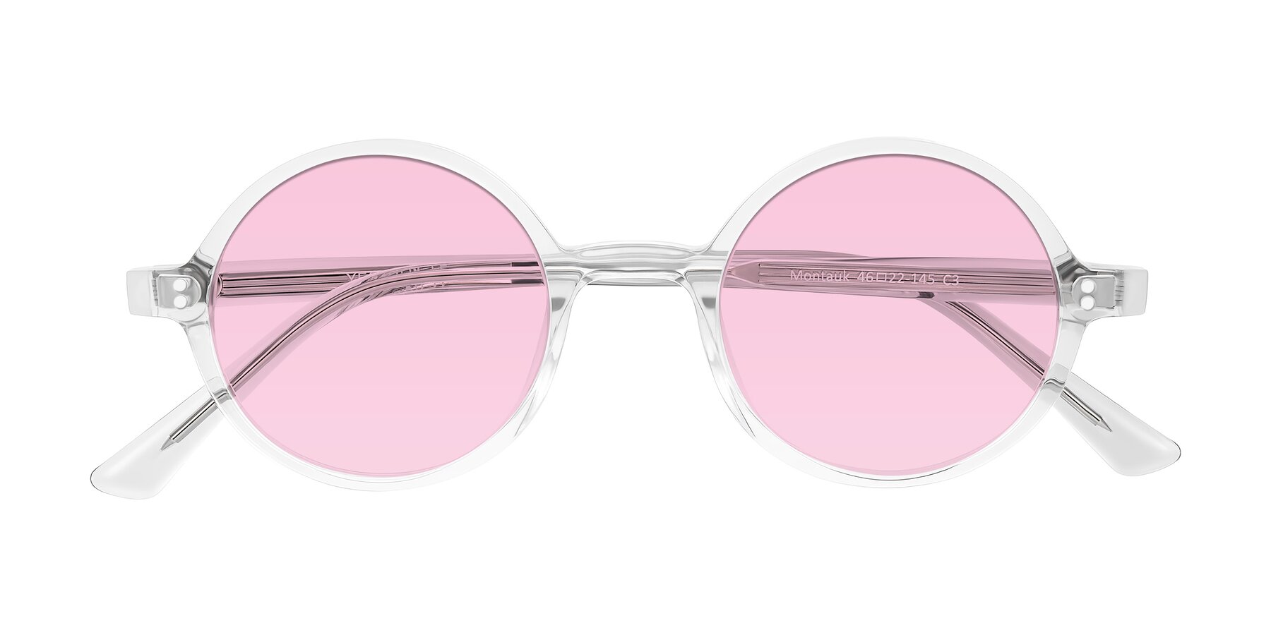 Folded Front of Montauk in Clear with Light Pink Tinted Lenses