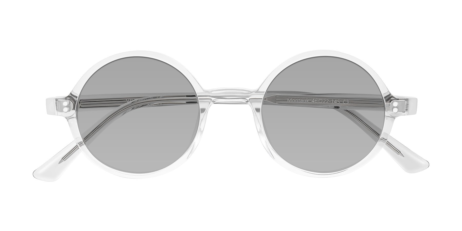 Folded Front of Montauk in Clear with Light Gray Tinted Lenses
