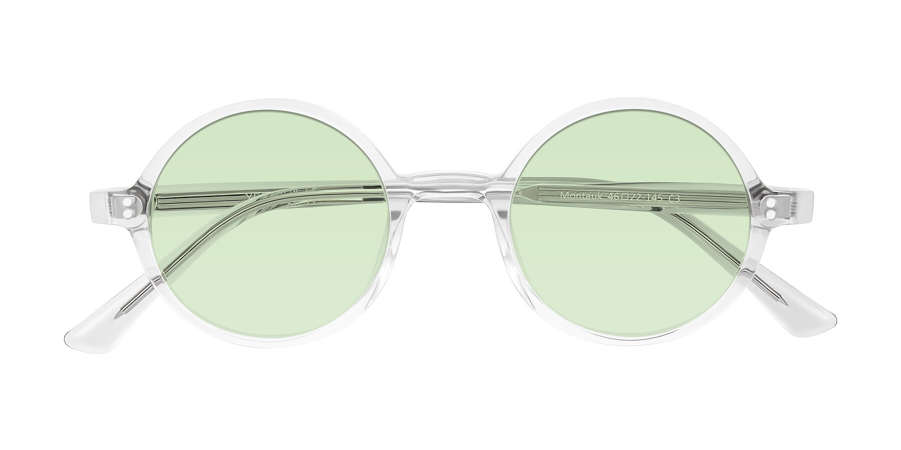 Folded Front of Montauk in Clear with Light Green Tinted Lenses