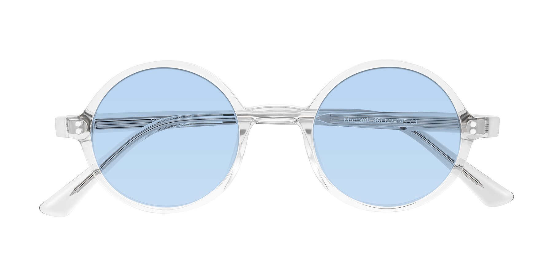 Folded Front of Montauk in Clear with Light Blue Tinted Lenses