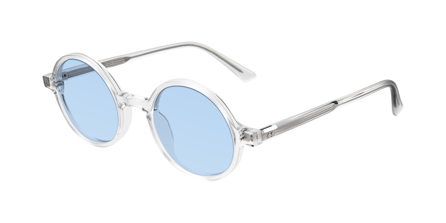 Angle of Montauk in Clear with Light Blue Tinted Lenses
