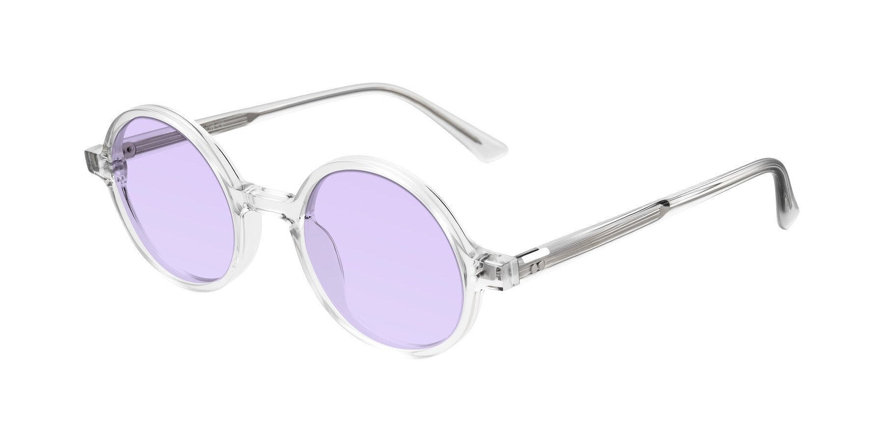 Angle of Montauk in Clear with Light Purple Tinted Lenses