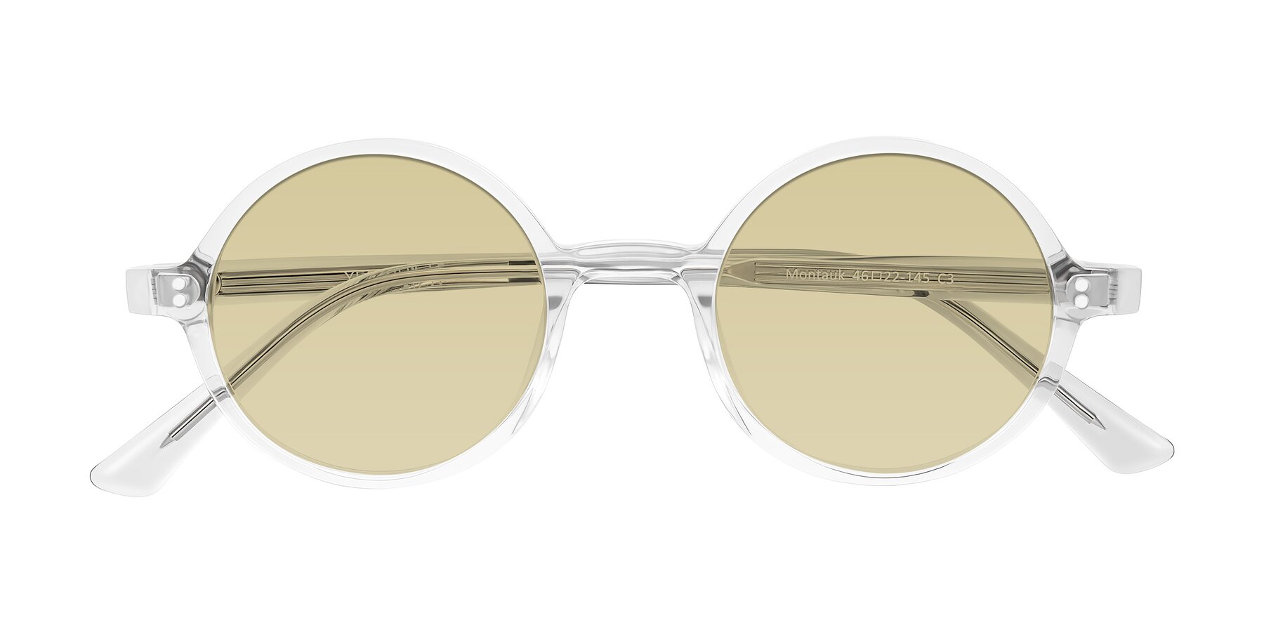 Folded Front of Montauk in Clear with Light Champagne Tinted Lenses
