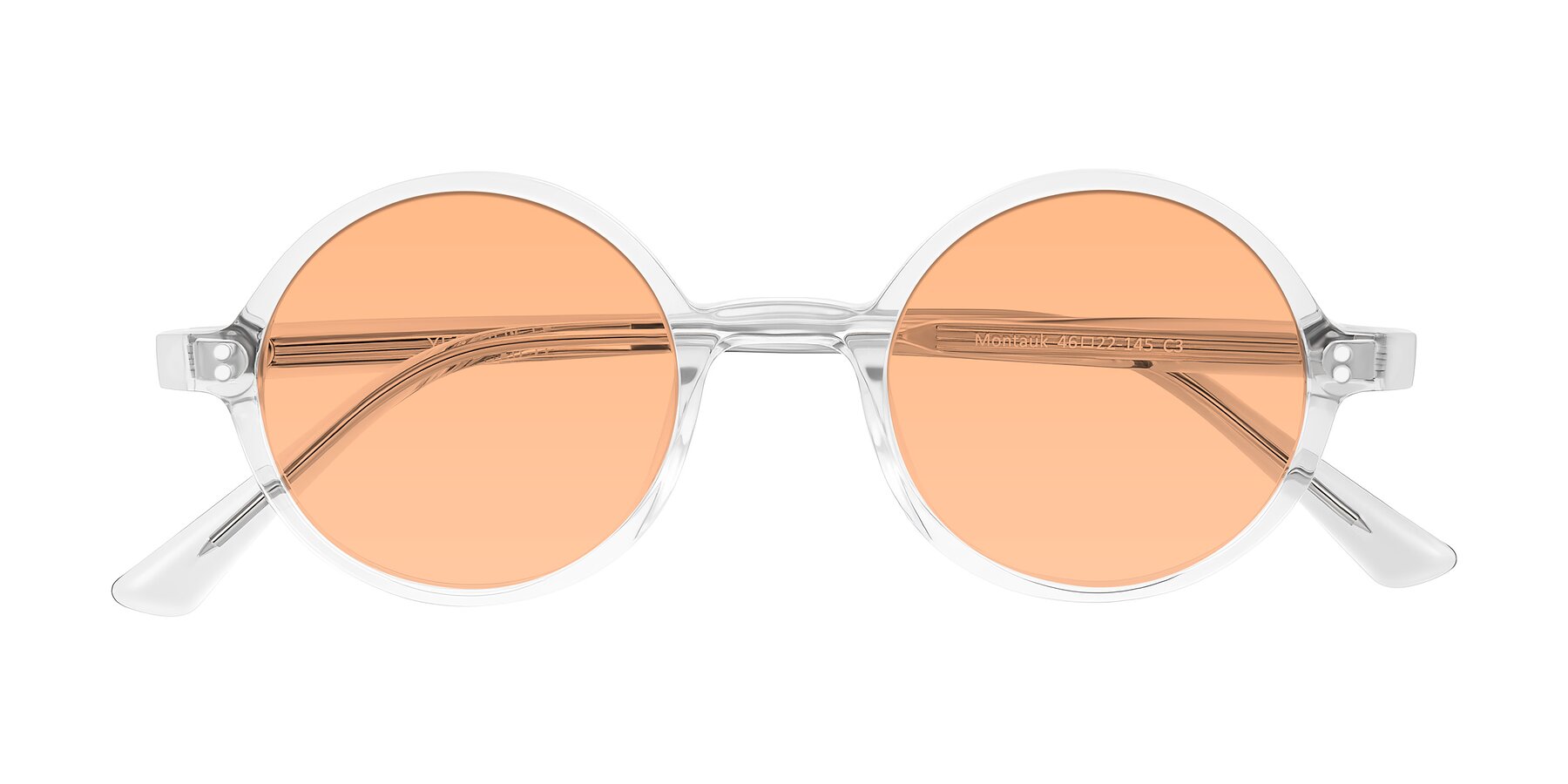Folded Front of Montauk in Clear with Light Orange Tinted Lenses