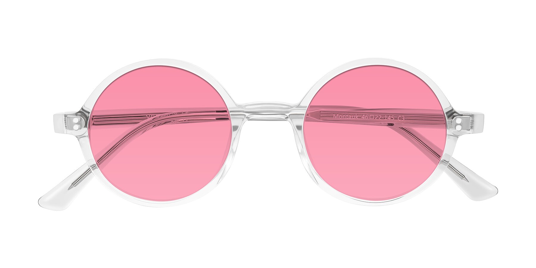 Folded Front of Montauk in Clear with Pink Tinted Lenses