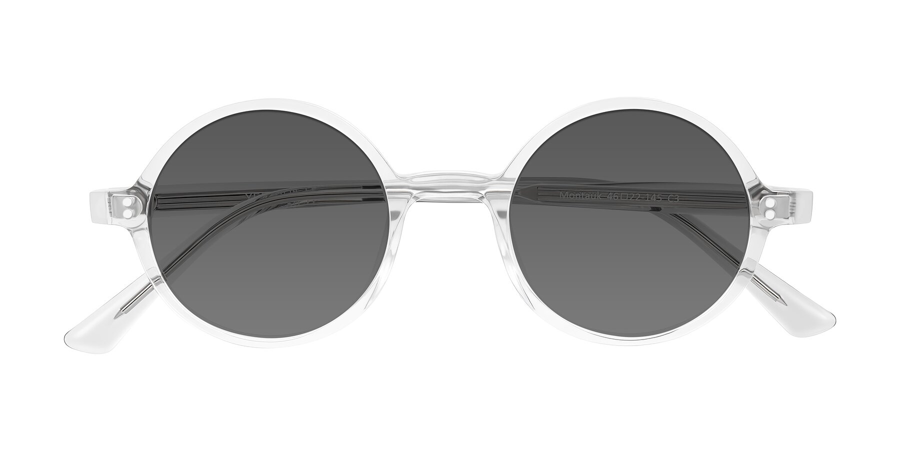 Folded Front of Montauk in Clear with Medium Gray Tinted Lenses