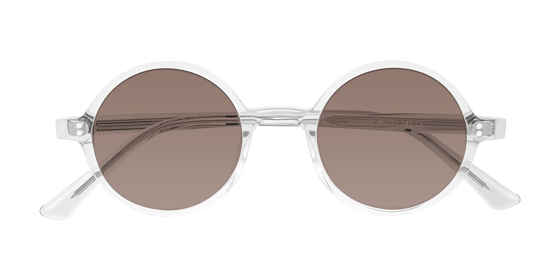 Folded Front of Montauk in Clear with Medium Brown Tinted Lenses
