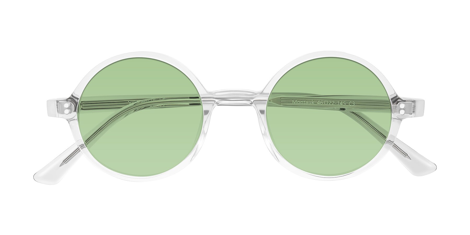 Folded Front of Montauk in Clear with Medium Green Tinted Lenses