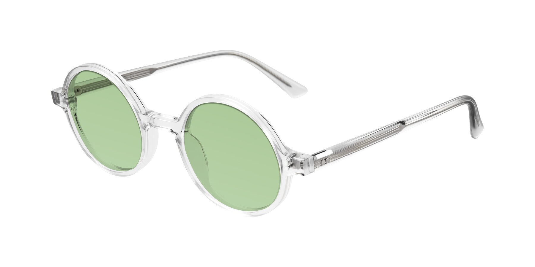 Angle of Montauk in Clear with Medium Green Tinted Lenses