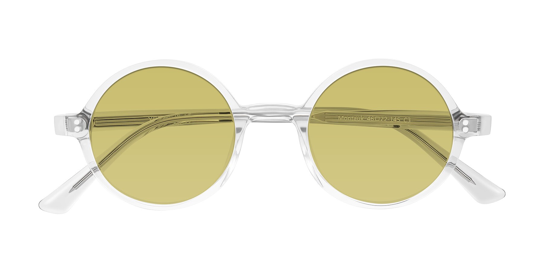 Folded Front of Montauk in Clear with Medium Champagne Tinted Lenses