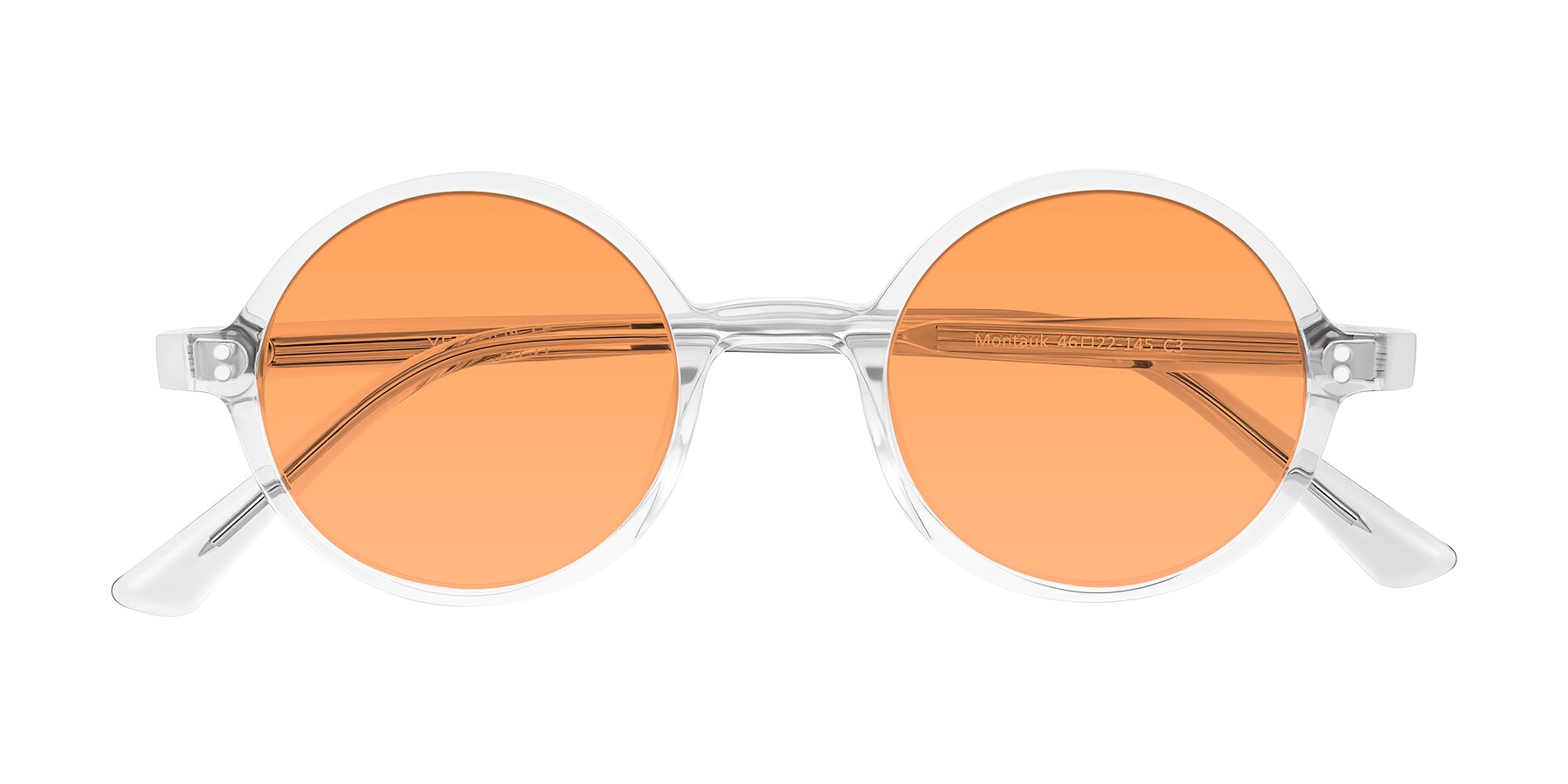 Folded Front of Montauk in Clear with Medium Orange Tinted Lenses