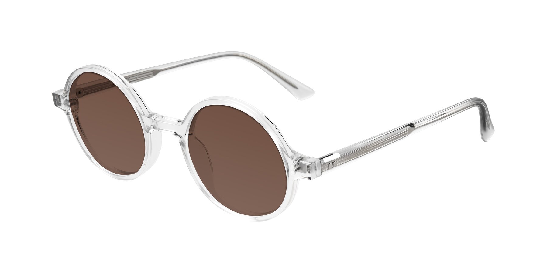 Angle of Montauk in Clear with Brown Tinted Lenses