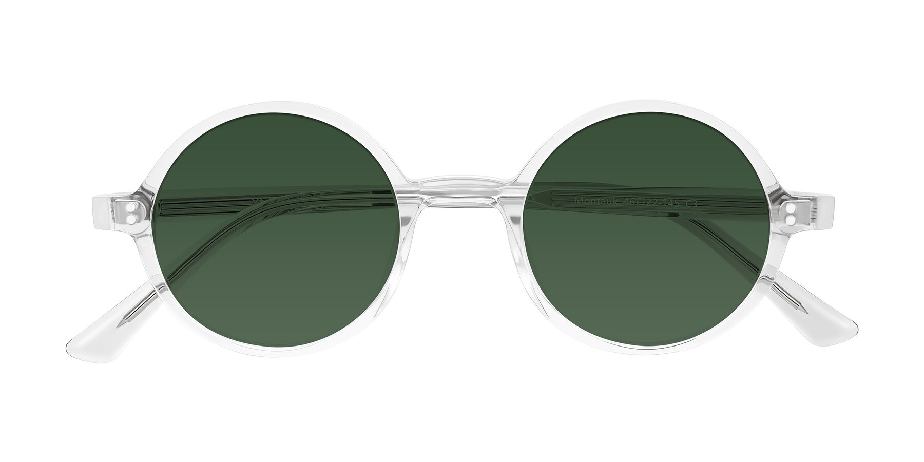 Folded Front of Montauk in Clear with Green Tinted Lenses