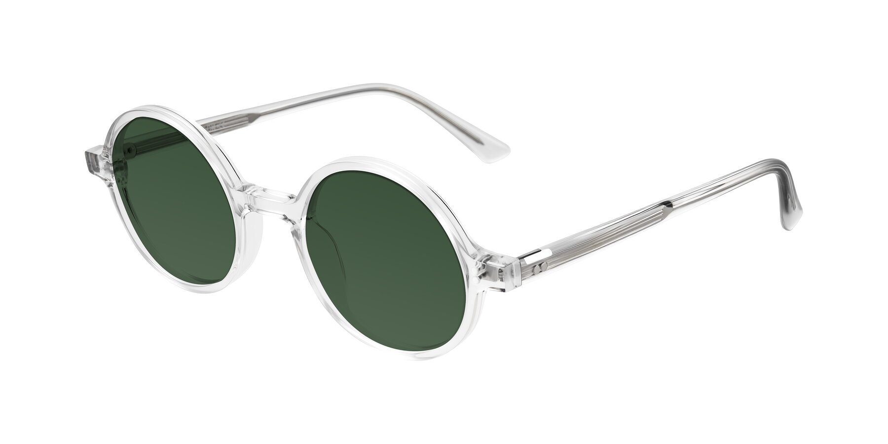 Angle of Montauk in Clear with Green Tinted Lenses