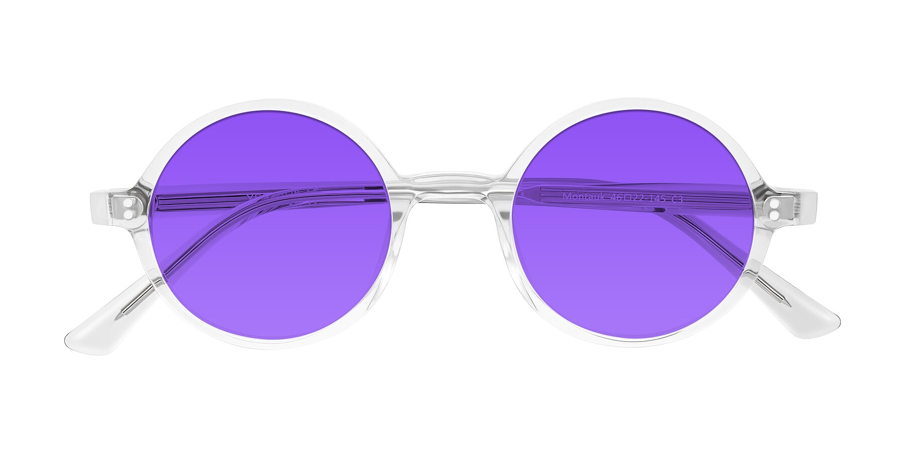 Folded Front of Montauk in Clear with Purple Tinted Lenses