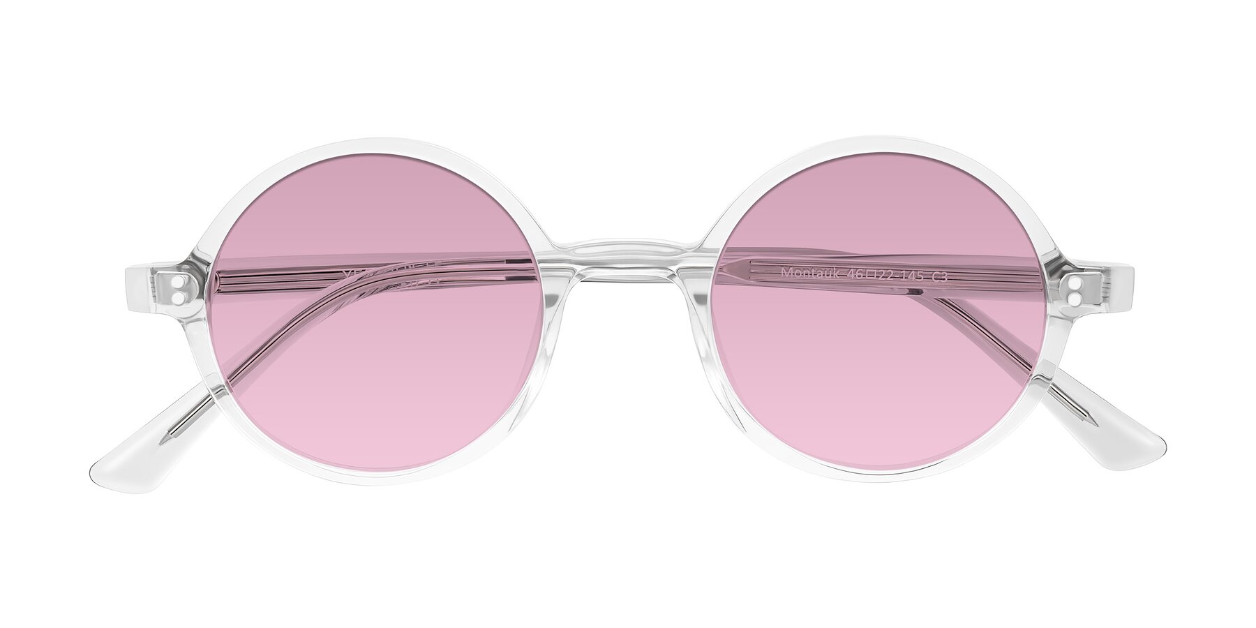 Folded Front of Montauk in Clear with Light Wine Tinted Lenses