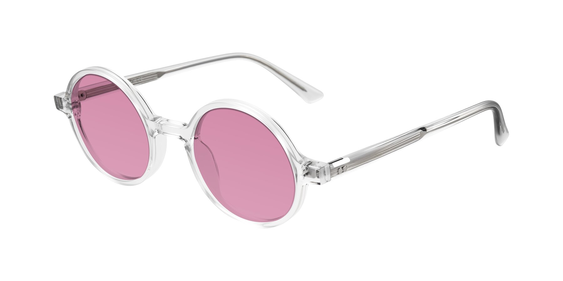 Angle of Montauk in Clear with Medium Wine Tinted Lenses