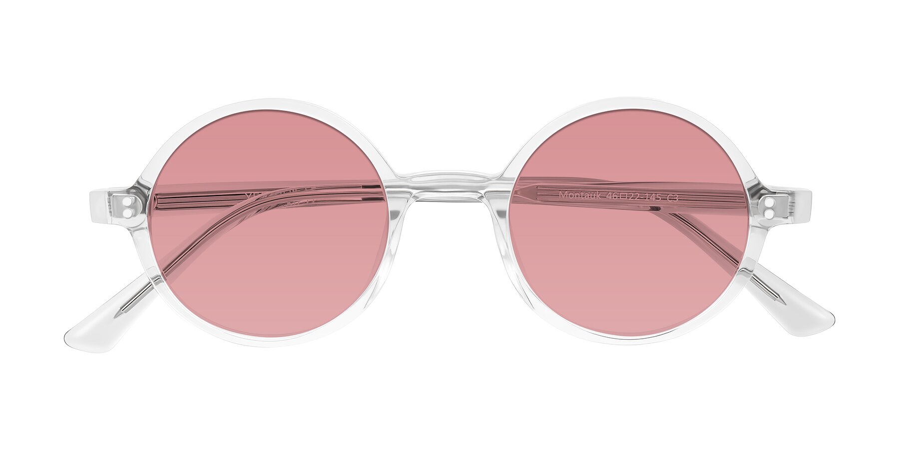 Folded Front of Montauk in Clear with Medium Garnet Tinted Lenses