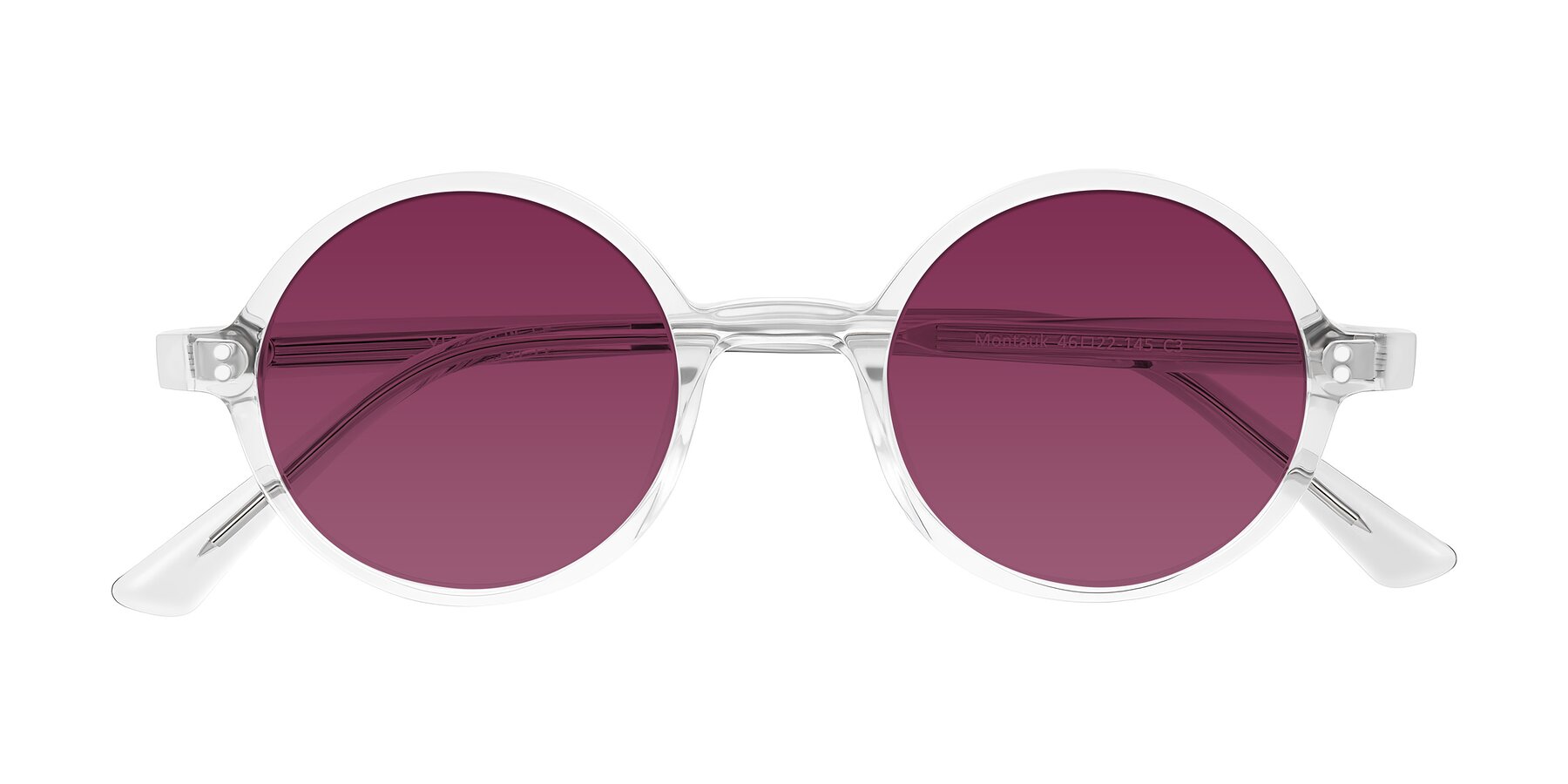 Folded Front of Montauk in Clear with Wine Tinted Lenses