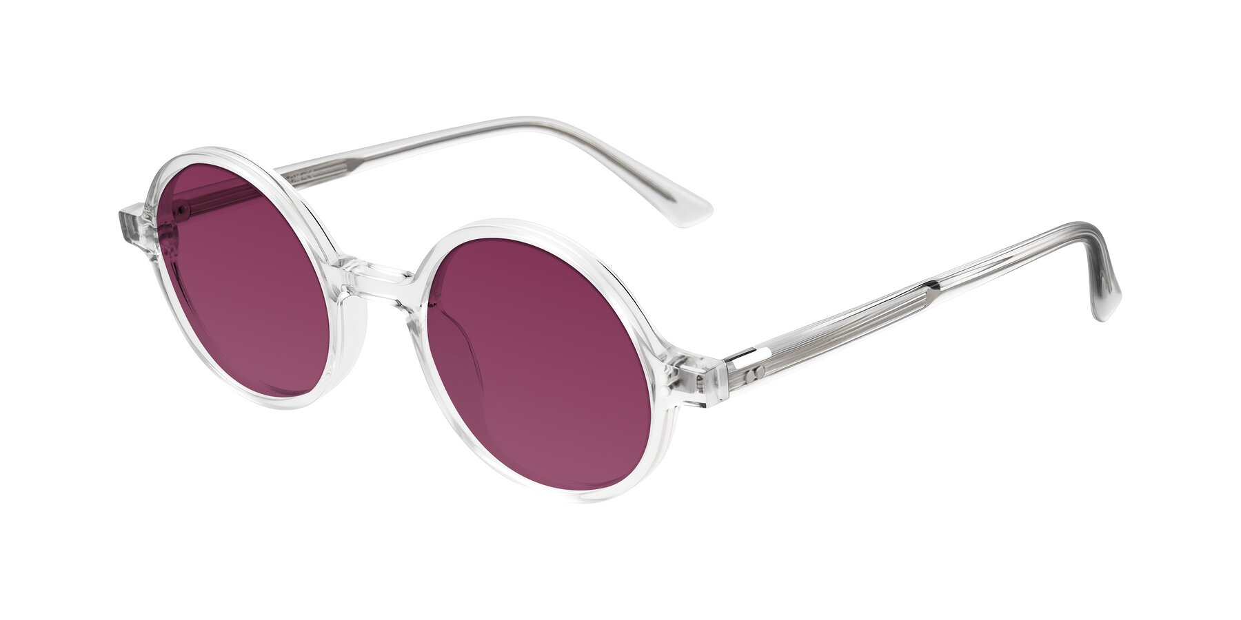 Angle of Montauk in Clear with Wine Tinted Lenses