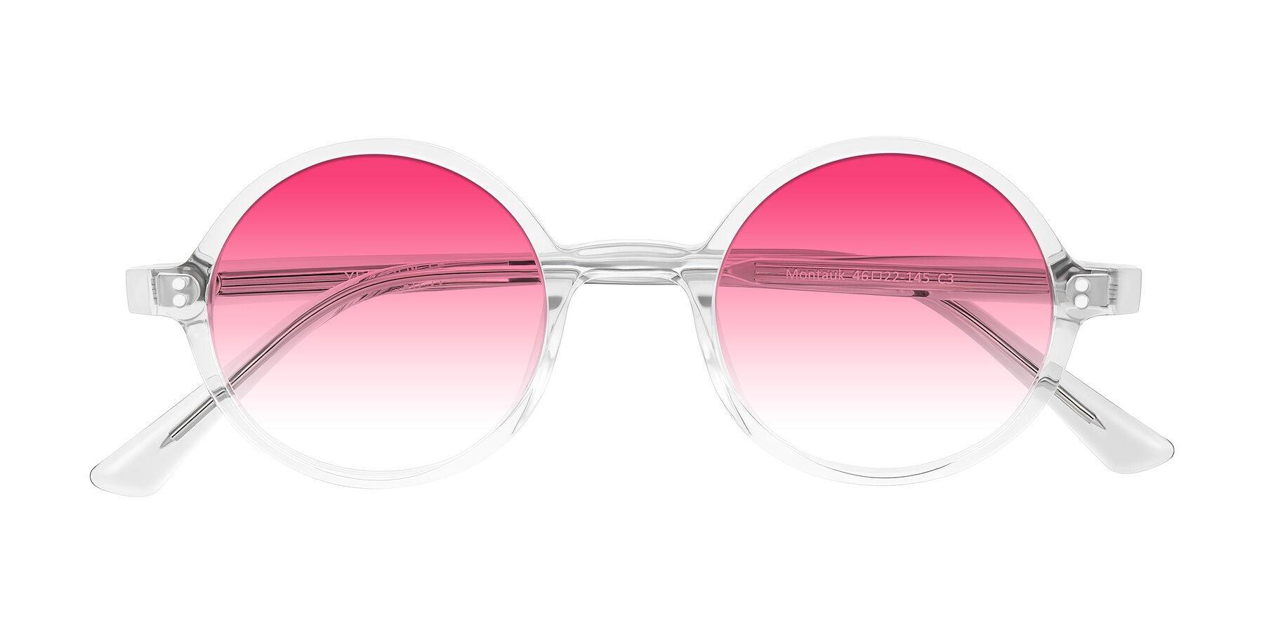 Folded Front of Montauk in Clear with Pink Gradient Lenses