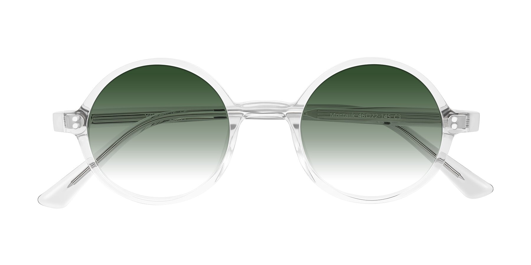 Folded Front of Montauk in Clear with Green Gradient Lenses