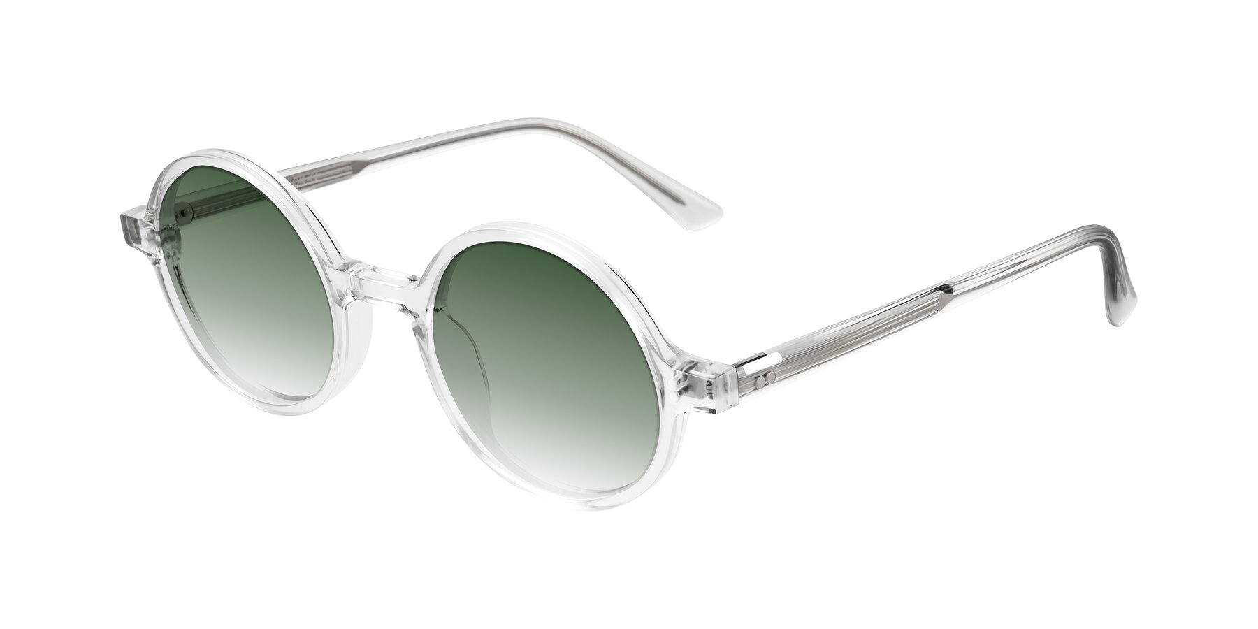 Angle of Montauk in Clear with Green Gradient Lenses