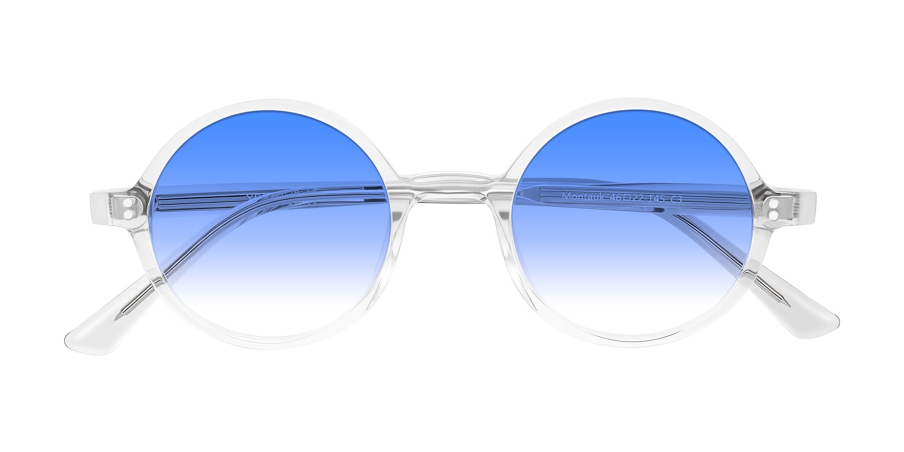 Folded Front of Montauk in Clear with Blue Gradient Lenses