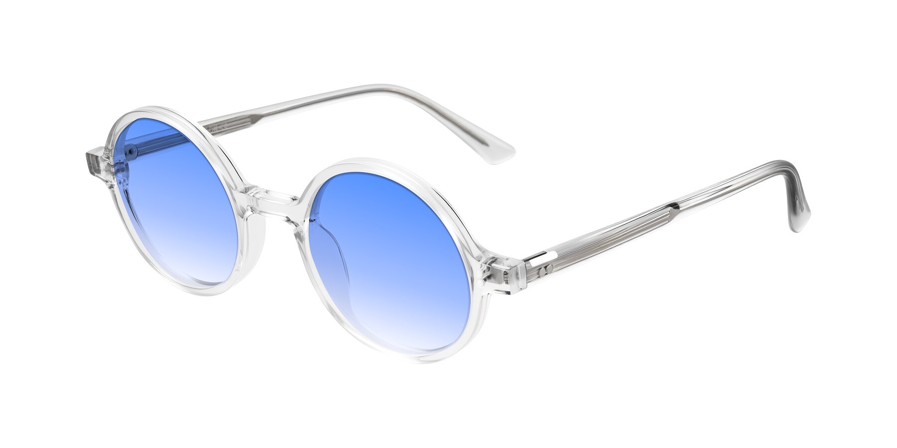 Angle of Montauk in Clear with Blue Gradient Lenses