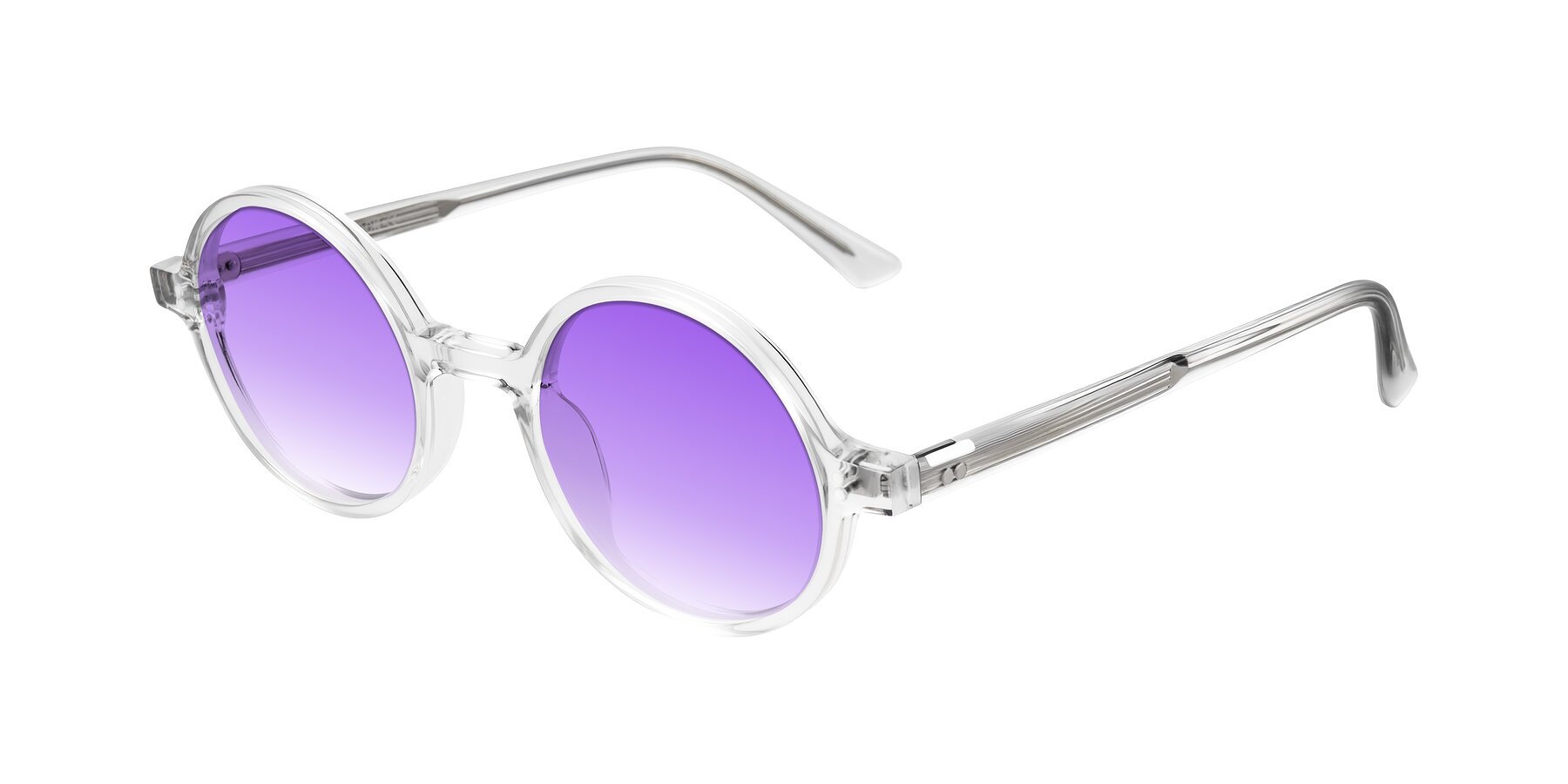 Angle of Montauk in Clear with Purple Gradient Lenses