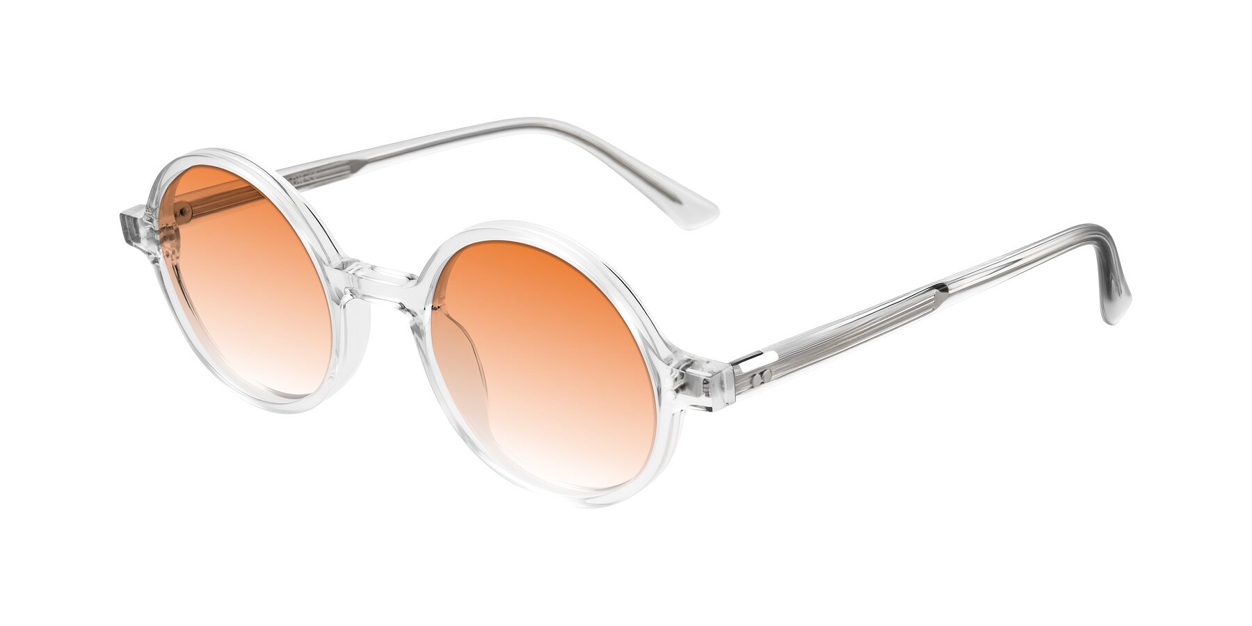 Angle of Montauk in Clear with Orange Gradient Lenses