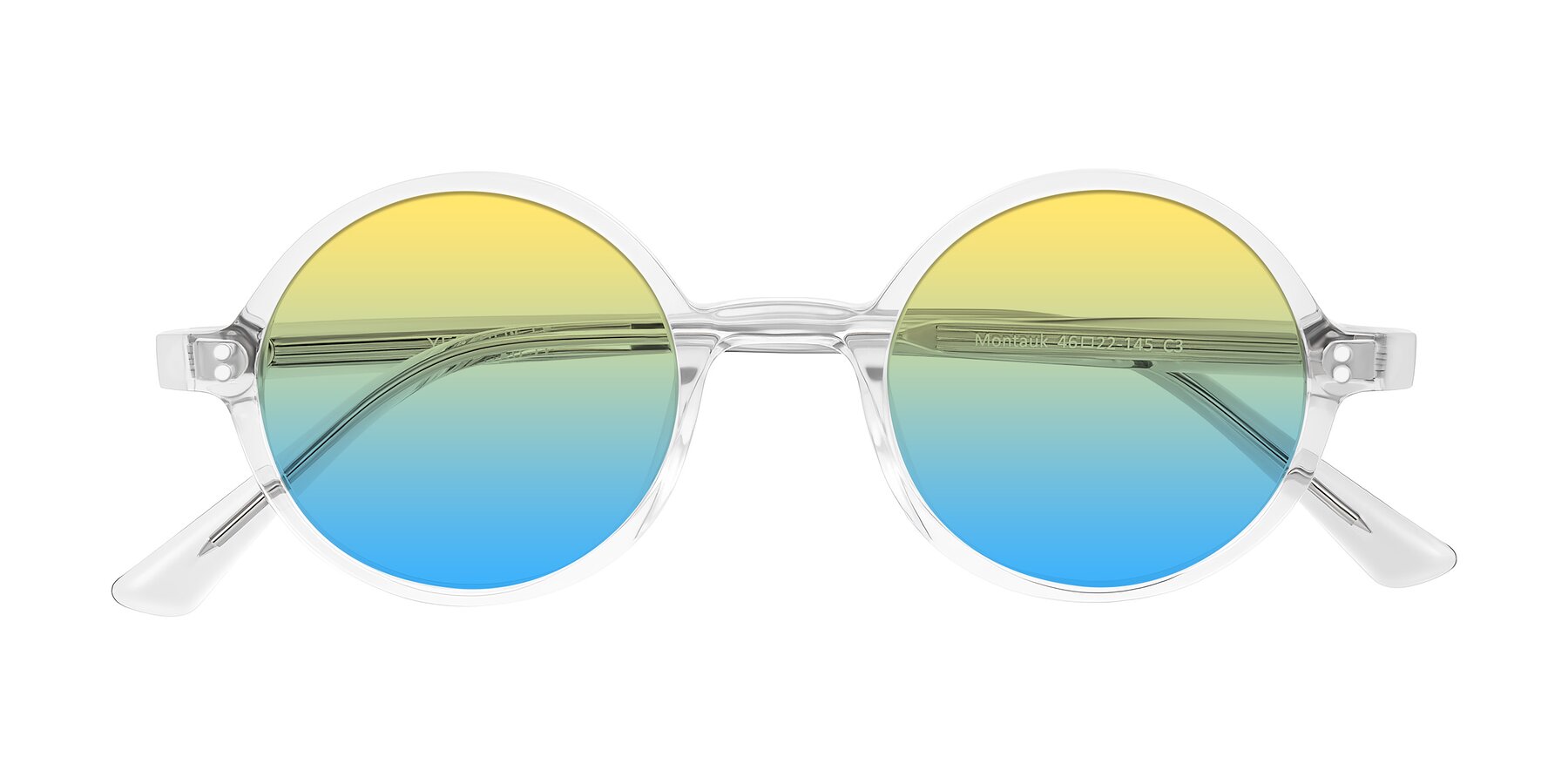 Folded Front of Montauk in Clear with Yellow / Blue Gradient Lenses