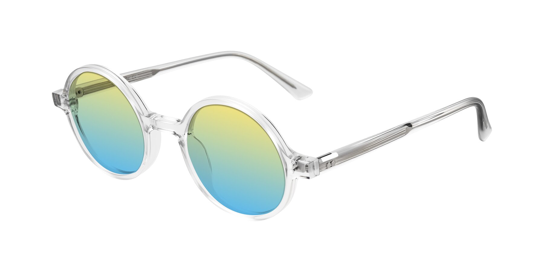 Angle of Montauk in Clear with Yellow / Blue Gradient Lenses