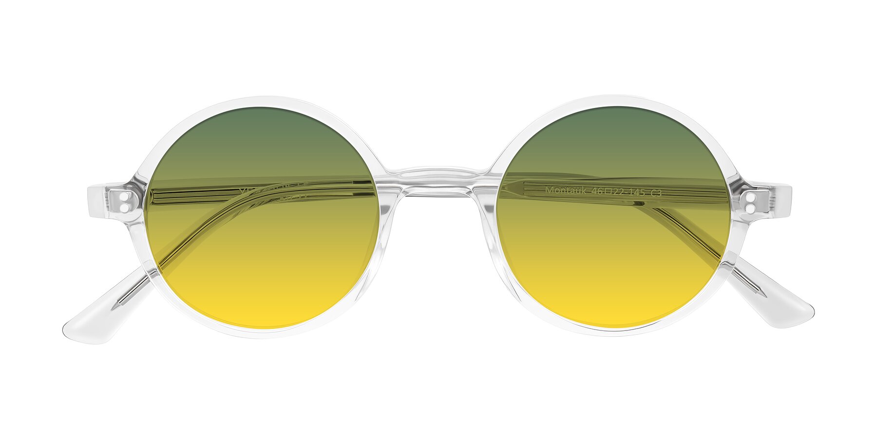 Folded Front of Montauk in Clear with Green / Yellow Gradient Lenses