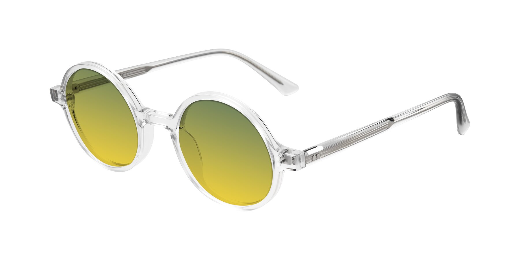 Angle of Montauk in Clear with Green / Yellow Gradient Lenses