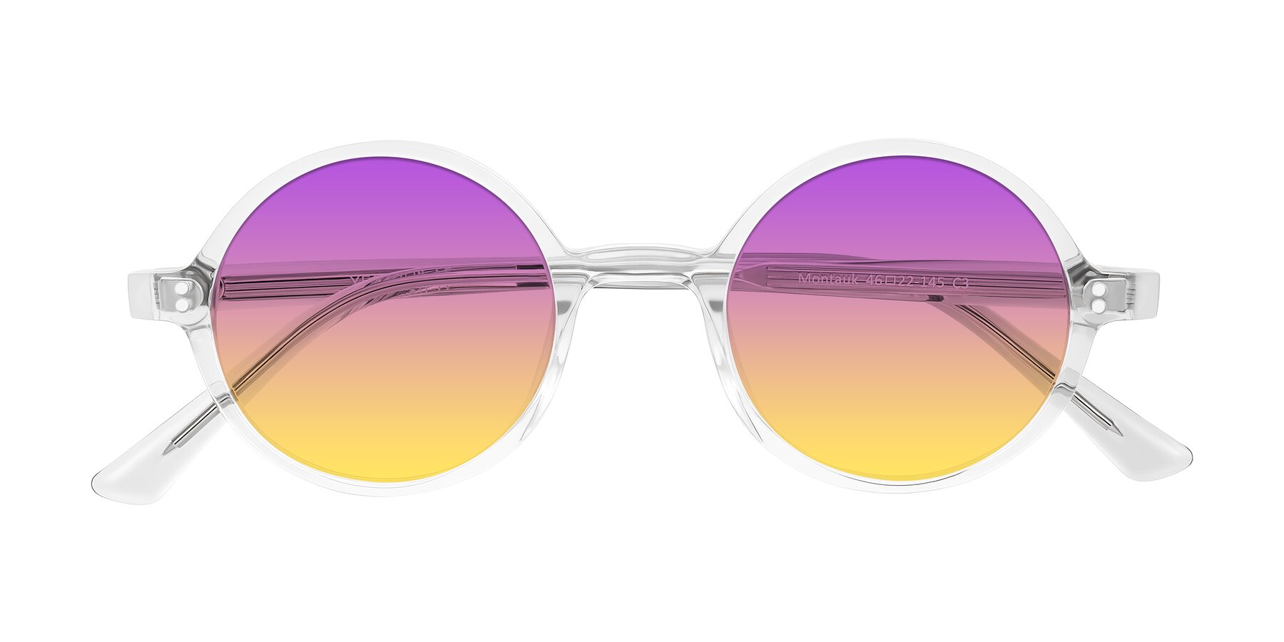 Folded Front of Montauk in Clear with Purple / Yellow Gradient Lenses